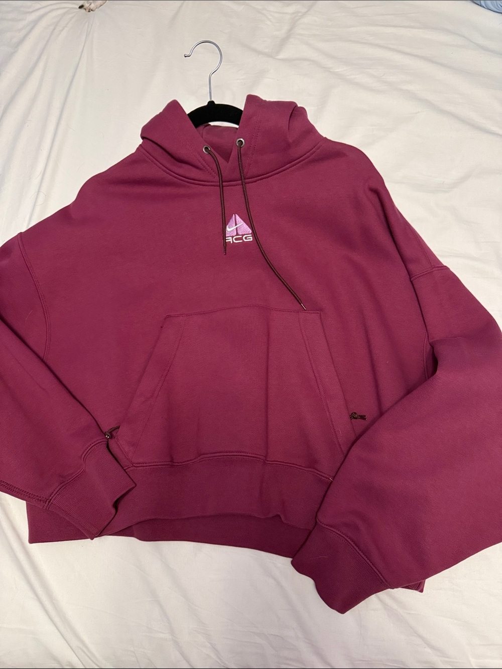 Nike ACG Women's Deep Magenta Hoodie with Front Pocket